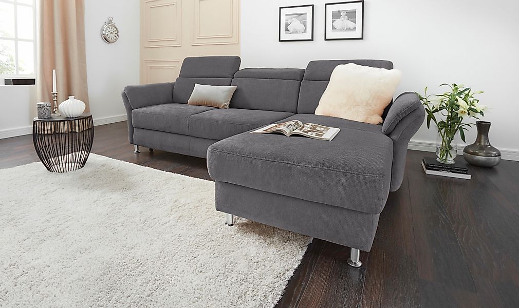 sit&more Ecksofa "Avignon L-Form" Kopfteilverstellung, wahlweise mit Bettfu günstig online kaufen