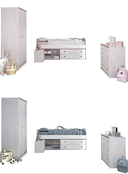 Faizee Möbel Jugendzimmer-Set Kinderzimmer Smoozy 21 Parisot Jugendzimmer 4 günstig online kaufen