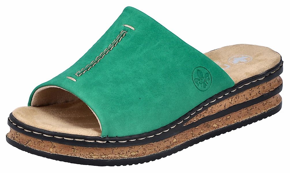 Rieker Pantolette Keilabsatz, Sommerschuh, modische Keilsohle günstig online kaufen