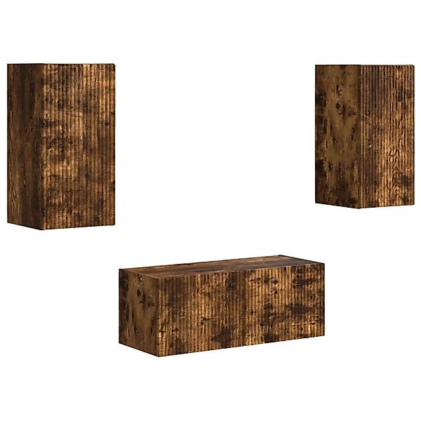 vidaXL TV-Schrankset 6-Tlg Geräucherte Eiche Holzwerkstoff 3409065 günstig online kaufen