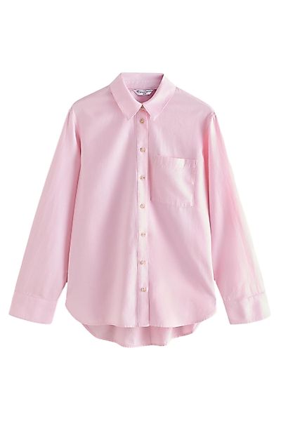 Next Langarmhemd Relaxed Langarm-Hemd 100 % Baumwolle günstig online kaufen