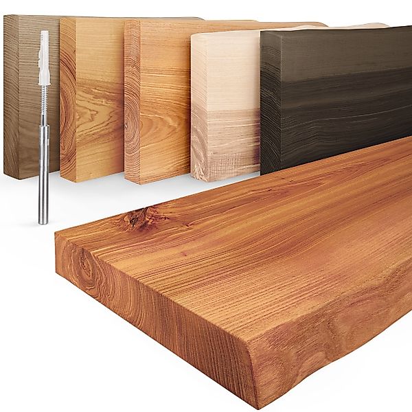 LAMO Manufaktur Wandregal Holz Baumkante Regal günstig online kaufen