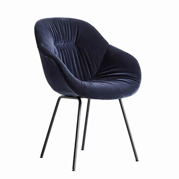 Gepolsterter Sessel About a chair AAC127 Soft textil blau / Hohe Rückenlehn günstig online kaufen