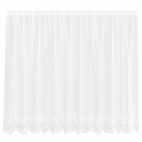 vidaXL Spitzenvorhang mit Vorhängen Weiß 300x160cm Polyester 4107778 günstig online kaufen