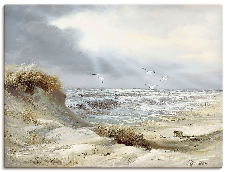Artland Wandbild Dünen an der stürmischen günstig online kaufen