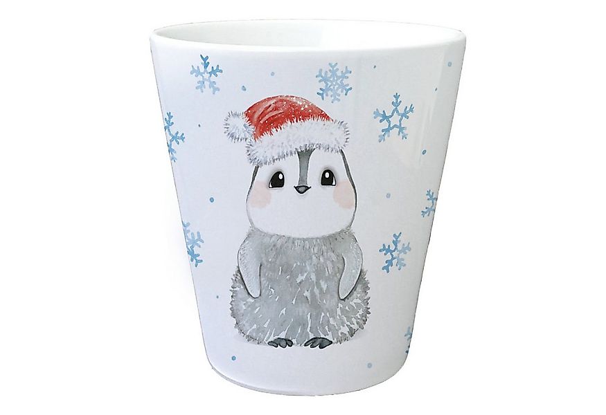 speecheese Blumentopf Pinguin mit Weihnachtsmütze Blumentopf günstig online kaufen