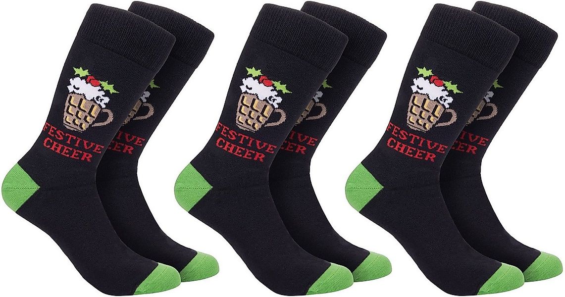 BRUBAKER Socken Herren Weihnachtssocken, Lustige Socken mit Weihnachtsmotiv günstig online kaufen