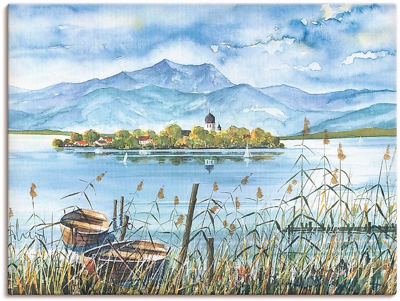 Artland Wandbild "Seeblick Herreninsel", Gewässer, (1 St.), als Leinwandbil günstig online kaufen