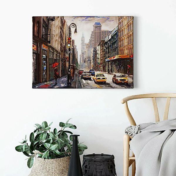 Bricoflor Leinwand Bild New York Gemalt Modernes Kunst Bild Im Ölgemälde St günstig online kaufen