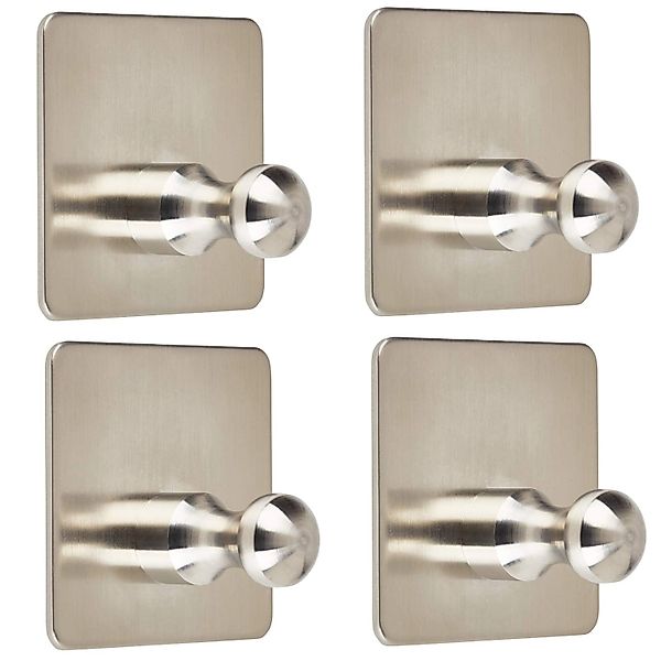 SOTECH 4er Set Garderobenhaken ARIA III Edelstahl Selbstklebend günstig online kaufen