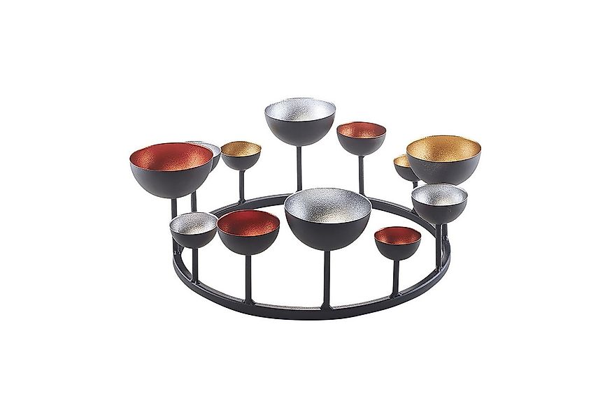 Kobolo Kerzenhalter Dekokranz Kerzenständer HUGO aus Metall, Weihnachtsdeko günstig online kaufen