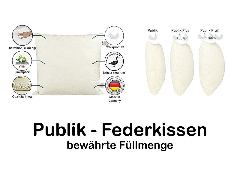 beties Federkissen Publik, Füllung: Gänse- und Entenfedern, Bezug: Baumwoll günstig online kaufen