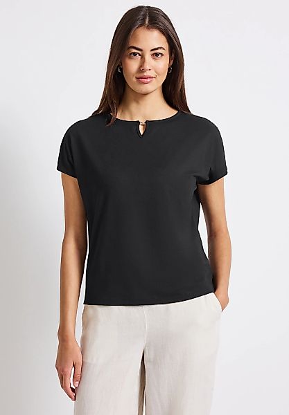 STREET ONE T-Shirt, mit Materialmix günstig online kaufen