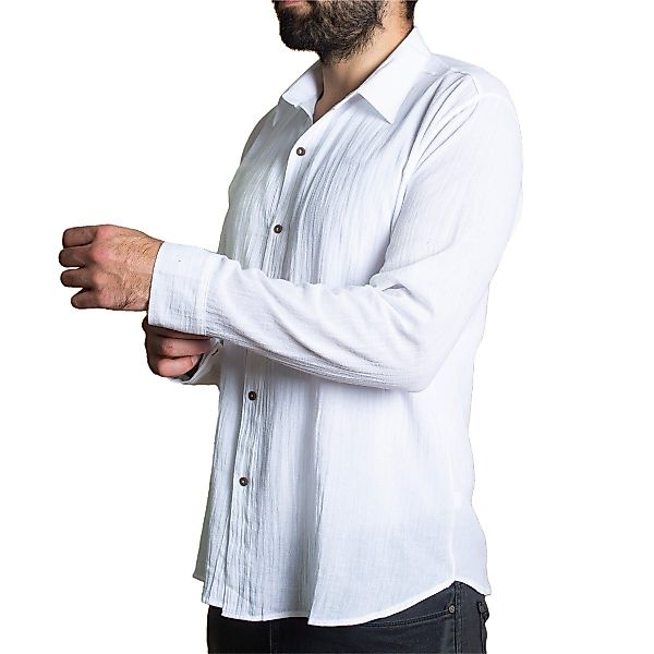 PANASIAM Langarmhemd Unisex Sommerhemd mit Kragen günstig online kaufen