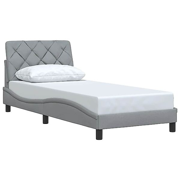 vidaXL Bett Bettgestell ohne Matratze Hellgrau günstig online kaufen