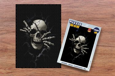 MuchoWow Puzzle Totenkopf - Schwarz - günstig online kaufen