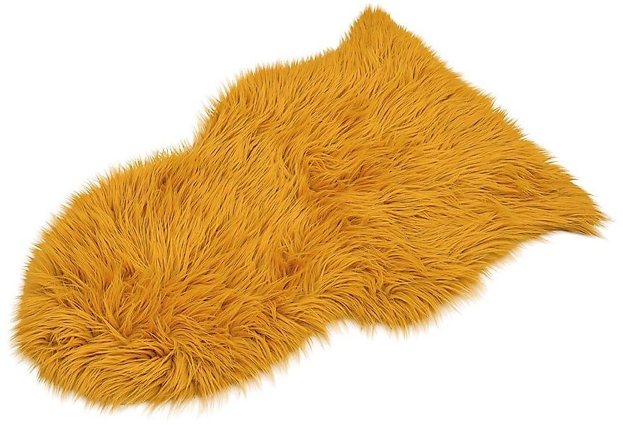 matches21 HOME & HOBBY Fellteppich Großes langflor Deko-Fell als gelbes Fel günstig online kaufen