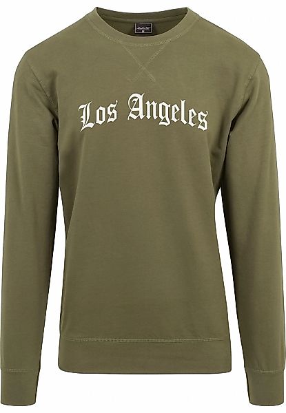 MisterTee Rundhalspullover "MisterTee Herren Los Angeles Wording Crewneck", günstig online kaufen