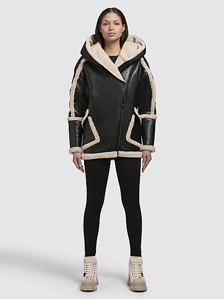 khujo Lederimitatjacke "KATY", mit Kapuze günstig online kaufen
