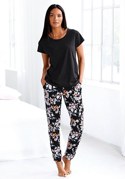 s.Oliver Pyjama (2 tlg., 2-teilig) mit Blumenmuster günstig online kaufen