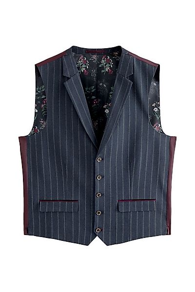 Next Anzugweste Tailored Fit Anzugweste mit Streifen und Besatz (1-tlg) günstig online kaufen