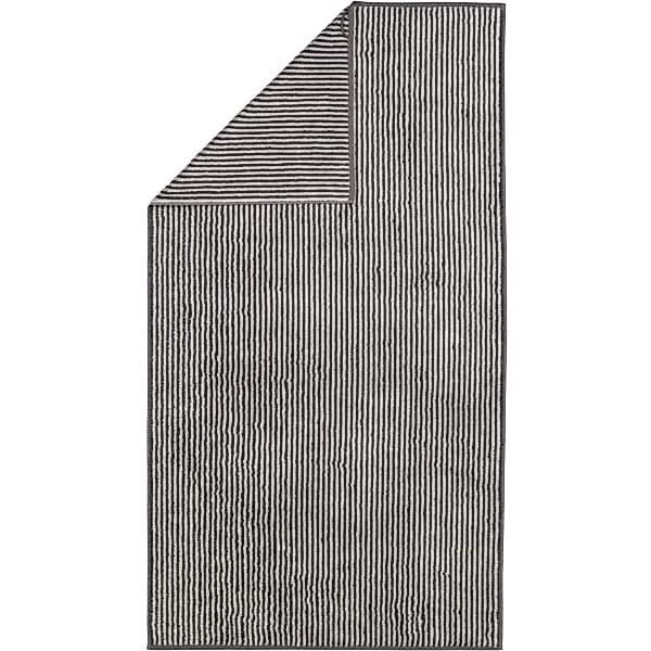 Cawö Handtücher Two-Tone Stripes 480 - Farbe: basalt - 73 - Duschtuch 80x15 günstig online kaufen