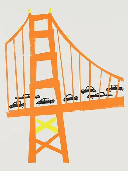 Poster / Leinwandbild - Golden Gate Bridge günstig online kaufen