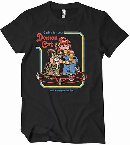 Steven Rhodes T-Shirt Caring For Your Demon Cat T-Shirt günstig online kaufen