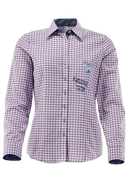 OS Trachten Trachtenbluse Fenadi Damen Langarmbluse mit Bügelmotiv auf der günstig online kaufen