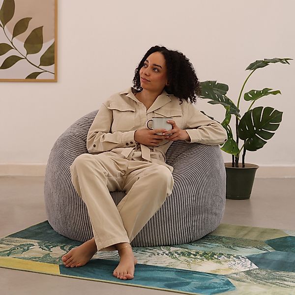 icon Sitzsack Erwachsene 2er Set Klassischer Sitzsack aus Cord „Kingston“, günstig online kaufen