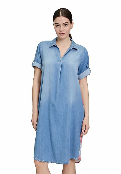 Cartoon Jeanskleid "Damen mit Patches" Ohne Tasche Patches günstig online kaufen