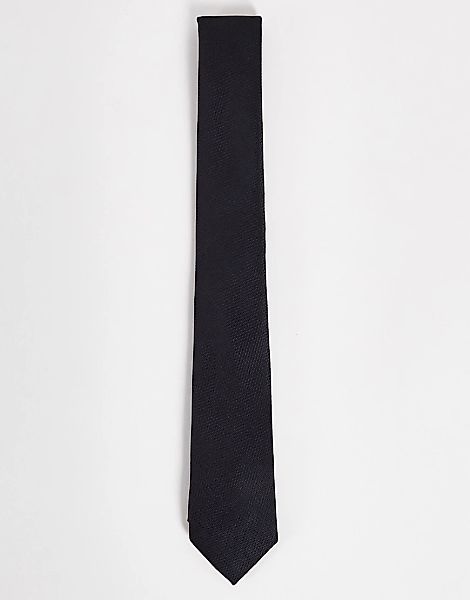 ASOS DESIGN – Strukturierte Krawatte in Schwarz günstig online kaufen