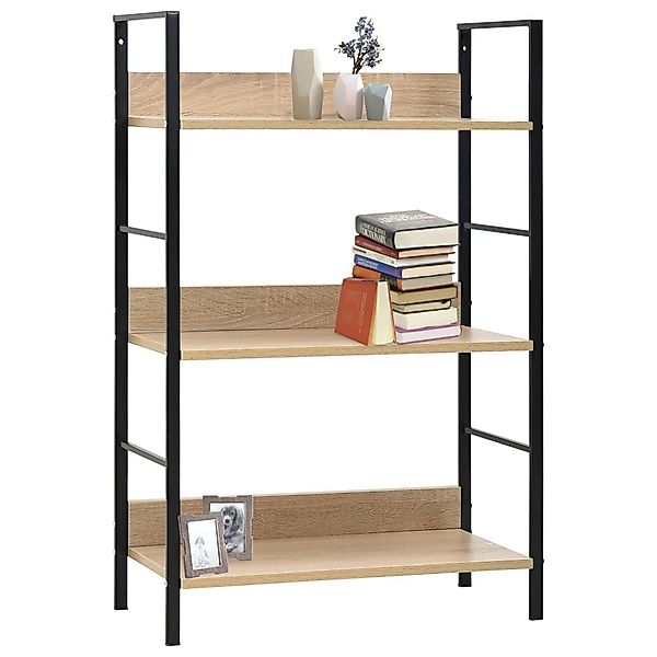 vidaXL Bücherregal Bücherregal 3 Regalböden Eiche günstig online kaufen