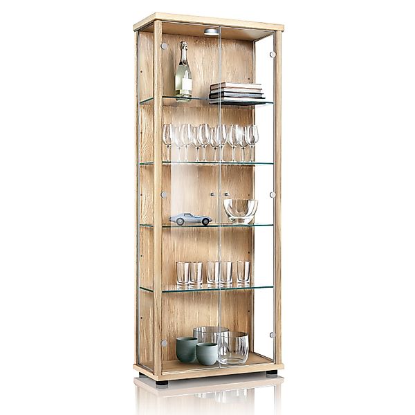 K-Möbel Glasvitrine C1019 (Glasvitrine (176x67x33 cm) günstig online kaufen