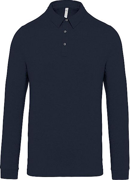 Kariban Langarm-Poloshirt Langarm-Polohemd für Herren aus Jersey günstig online kaufen