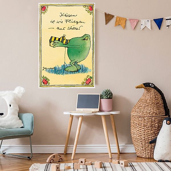 LuckyLinde Leinwandbild "Der Froch und die Tigerente - Küssen ist…" Ente  F günstig online kaufen