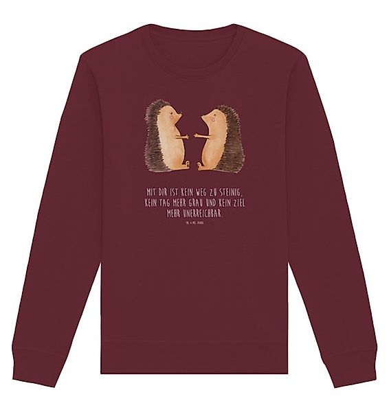 Mr. & Mrs. Panda Longpullover Größe M Igel Liebe - Burgundy - Geschenk, Swe günstig online kaufen