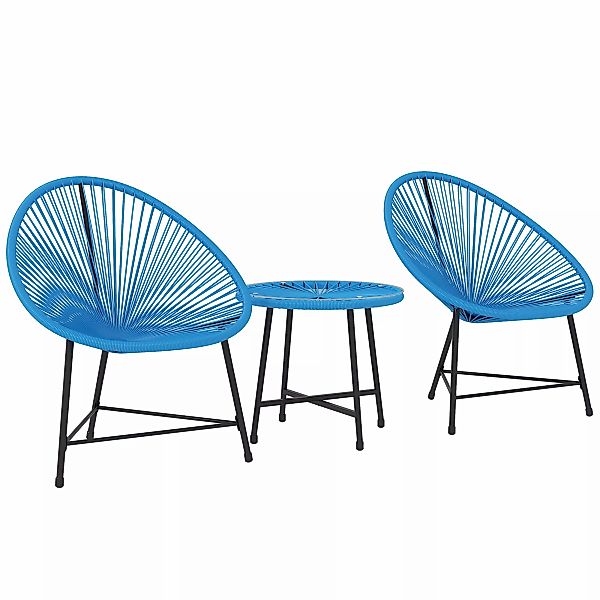 Outsunny Gartenmöbel-Set für den Außenbereich aus Kunststoffrattan für 2 Pe günstig online kaufen