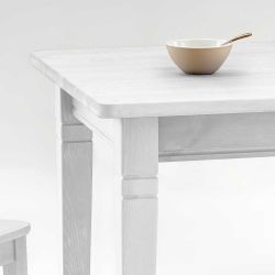 Kiefer Esstisch in Weiß Landhausstil günstig online kaufen