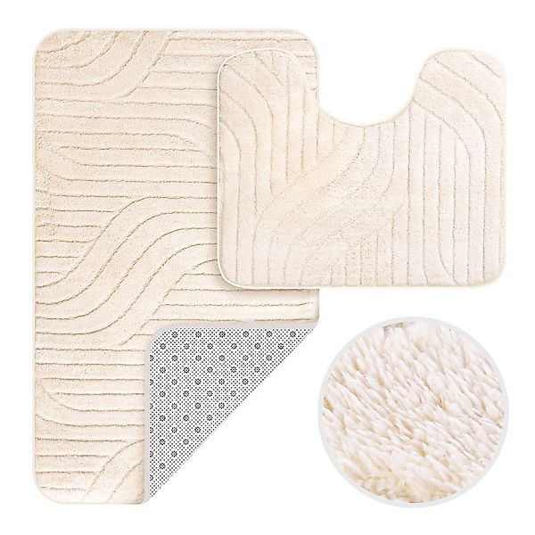 HOMELUX Badematte Badgarnitur 2-teilig mit Ausschnitt, günstig online kaufen