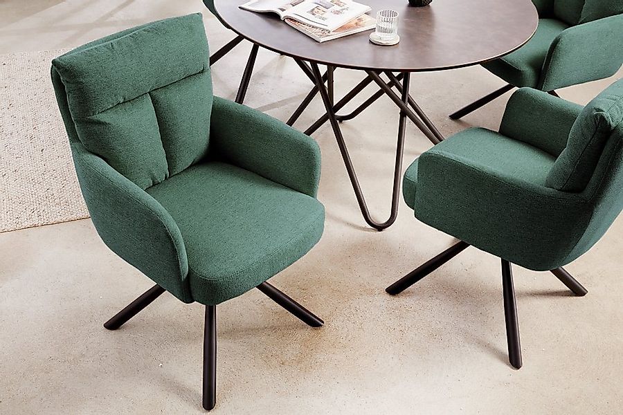 riess-ambiente Polsterstuhl BIG GEORGE grün – 360° drehbar, mit Armlehnen & günstig online kaufen