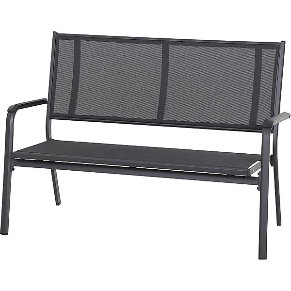 Siena Garden Bank Tesoro 2-Sitzer Alu 68 cm x 138,5 cm x 97 cm Anthrazit Ma günstig online kaufen