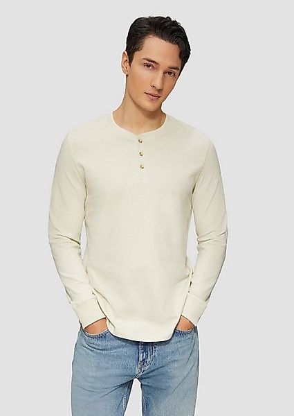 s.Oliver Langarmshirt Langarmshirt mit Henleyausschnitt und günstig online kaufen