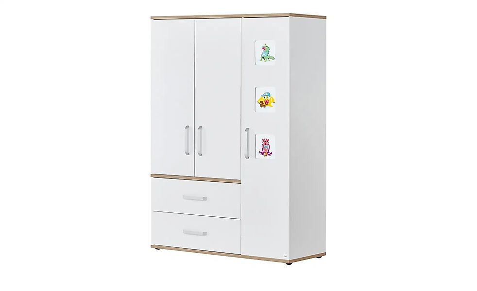 Mia & Mo Kleiderschrank  Clea ¦ weiß ¦ Maße (cm): B: 135 H: 193 T: 55 Baby günstig online kaufen