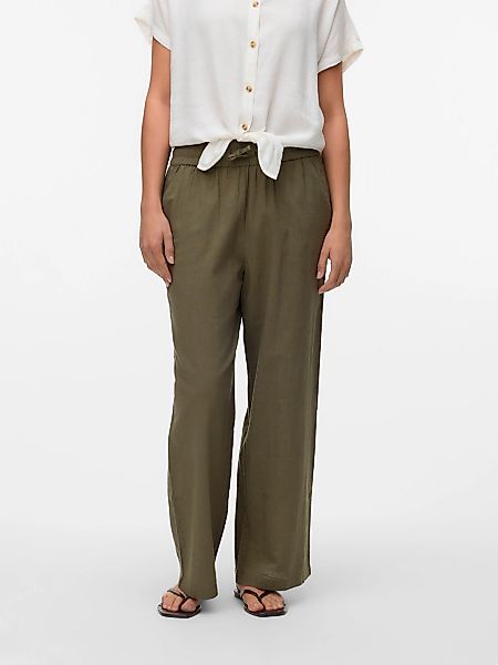 Vero Moda Schlupfhose "VMCAIA MW WIDE PANT WVN NOOS", Sommerhose, mit Leine günstig online kaufen