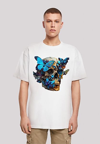 F4NT4STIC T-Shirt "Schmetterling Skull OVERSIZE TEE", Print günstig online kaufen