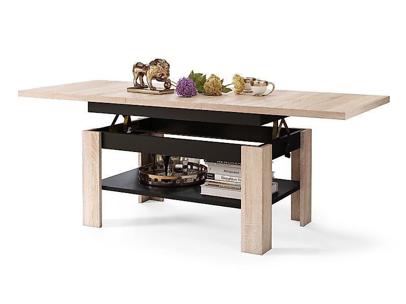 designimpex Couchtisch Design Rio stufenlos höhenverstellbar günstig online kaufen