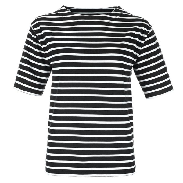 modAS Kurzarmshirt Bretonisches Damen-T-Shirt Ringelshirt U-Boot günstig online kaufen