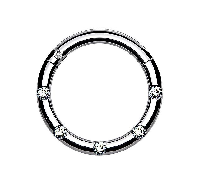 Taffstyle Nasenpiercing Septum Piercing Clicker mit funkelnden Kristallen f günstig online kaufen