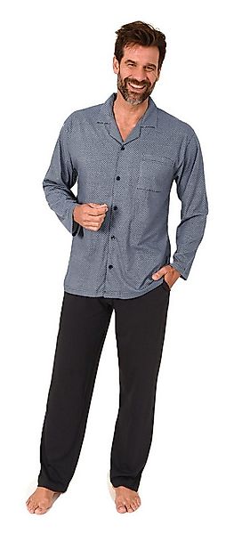 Normann Pyjama Herren Langarm Schlafanzug zum durchknöpfen, auch in Übergrö günstig online kaufen